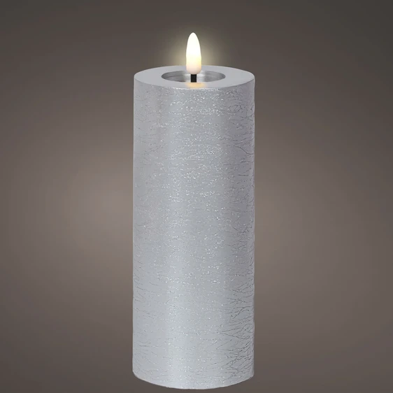 Real Effect Flameless Silver Candle - Large