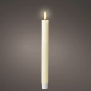 Real Effect Flameless Tapered Cream Candles Set