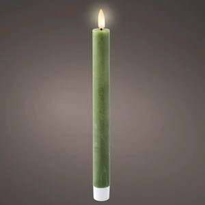 Real Effect Flameless Tapered Green Candles Set