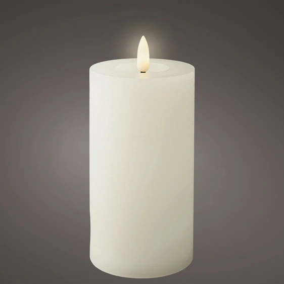 Real Effect Flameless White Candle - Medium