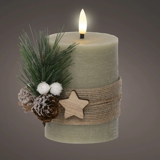 Real Effect Nordic Pillar Candle - Medium