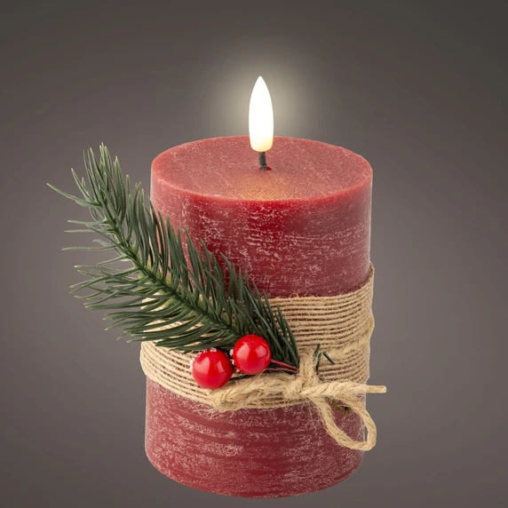 Real Effect Oxblood Decorative Candle
