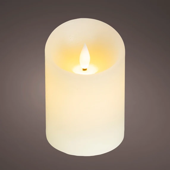 Real Effect Waving Flame Cream Candle - 10cm