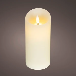 Real Effect Waving Flame Cream Candle - 17cm