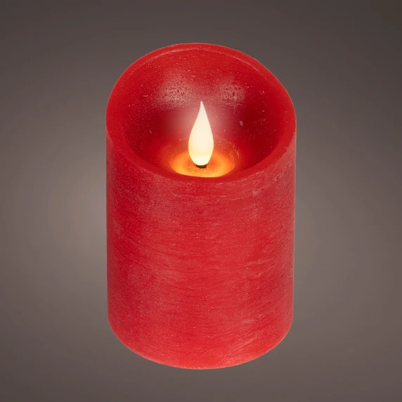 Real Effect Waving Flame Red Candle - 10cm