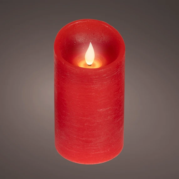Real Effect Waving Flame Red Candle - 13cm