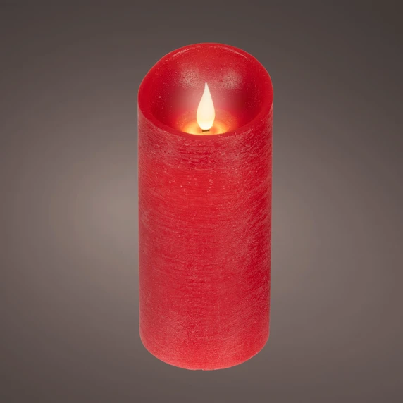 Real Effect Waving Flame Red Candle - 17cm
