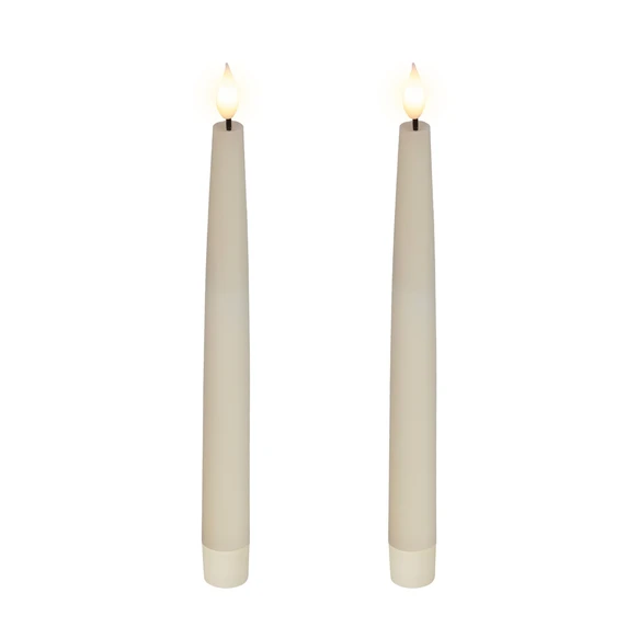 Realistic Wick Cream Dinner Candle Set
