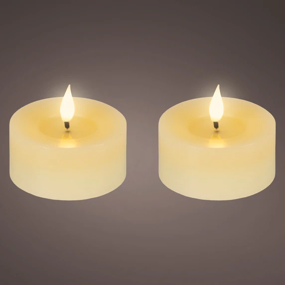 Realistic Wick Cream Tealight Candle Set - image 1