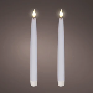 Realistic Wick White Dinner Candle Set