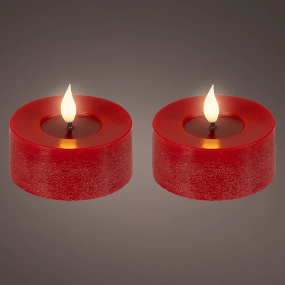 Realistic Wick Red Tealight Candle Set - image 1