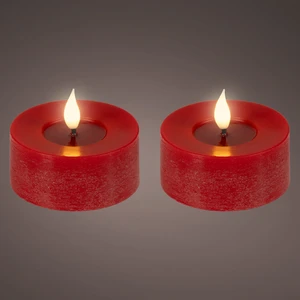 Realistic Wick Red Tealight Candle Set