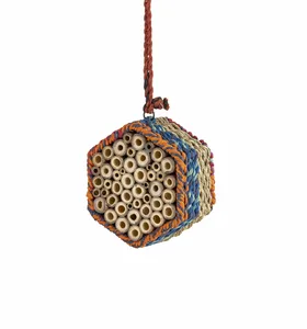 Reclaimed Fabric Hexagon Bee House - image 1