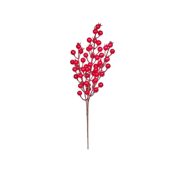 Red Berries Decorative Stem - 30cm