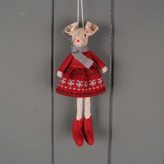Red Dress Mouse Decoration