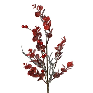 Red Foliage Artificial Spray