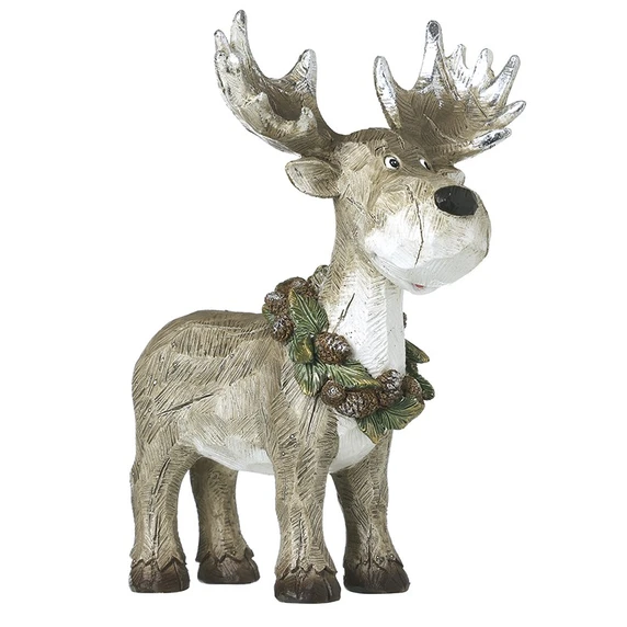 Reindeer & Wreath Ornament - Medium