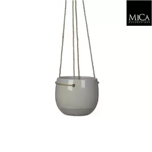 Resa Hanging Light Grey Pot - Ø16cm - image 1