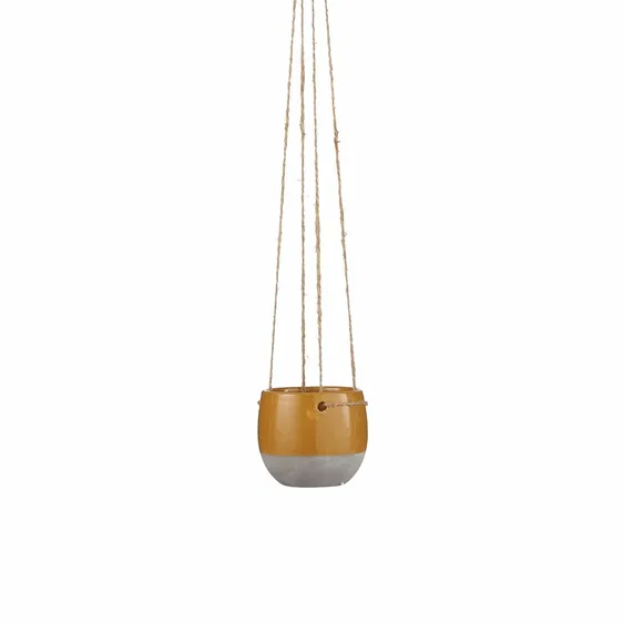 Resa Hanging Ochre Pot - Ø10cm