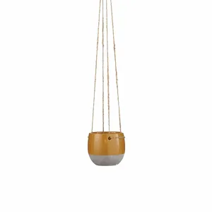 Resa Hanging Ochre Pot - Ø10cm