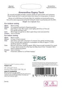 RHS Amaranthus Pygmy Torch Seeds - image 2