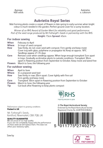 RHS Aubrieta Royal Series Seeds - image 2