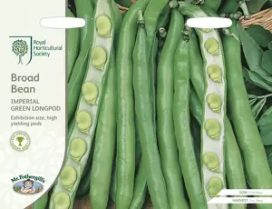 RHS Broad Bean Imperial Green Longpod - image 1