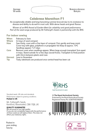 RHS Calabrese Marathon F1 Seeds - image 2