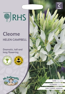 RHS Cleome Helen Campbell Seeds