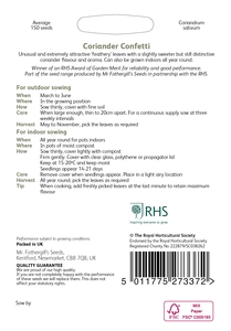 RHS Coriander Confetti Seeds - image 2