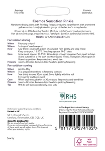 RHS Cosmos Sensation Pinkie Seeds - image 2