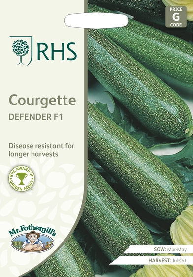 RHS Courgette Defender F1 Seeds - image 1