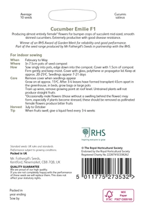 RHS Cucumber Emilie F1 Seeds - image 2