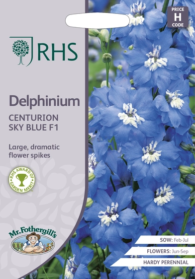 RHS Delphinium Centurion Sky Blue F1 Seeds - image 1