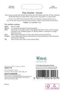 RHS Flax Scarlet - Linum Seeds - image 2