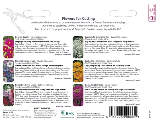 RHS Flowers For Cutting Seed Collection - image 2