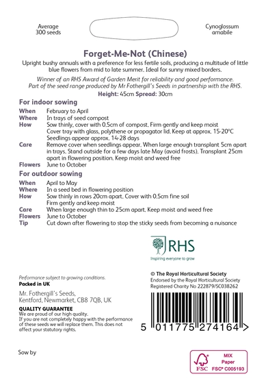 RHS Forget-Me-Not (Chinese) Seeds - image 2