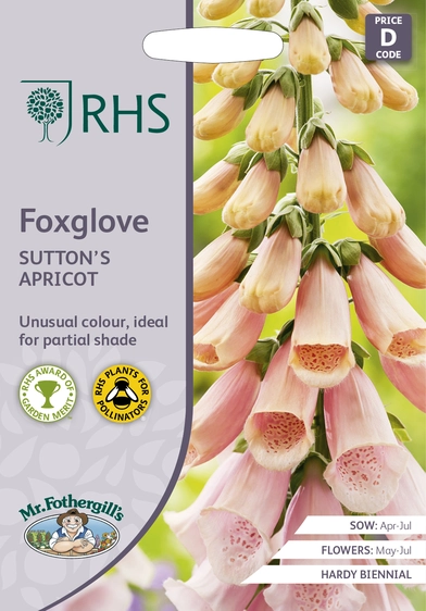 RHS Foxglove Sutton's Apricot Seeds - image 1