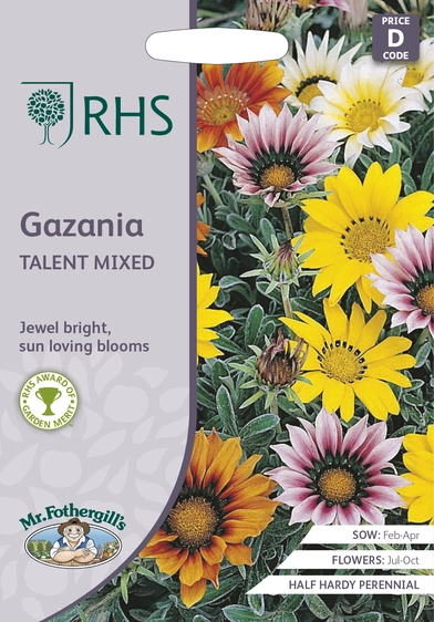 RHS Gazania Talent Mixed Seeds - image 1