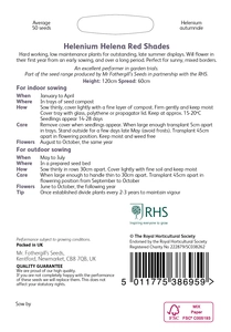 RHS Helenium Helena Red Shades Seeds - image 2