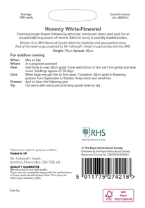 RHS Honesty White-Flowered Seeds - image 2