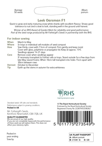 RHS Leek Oarsman F1 Seeds - image 2
