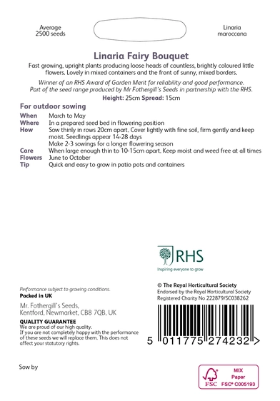 RHS Linaria Fairy Bouquet Seeds - image 2