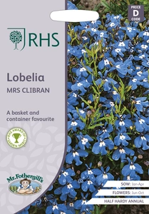 RHS Lobelia Mrs Clibran Seeds