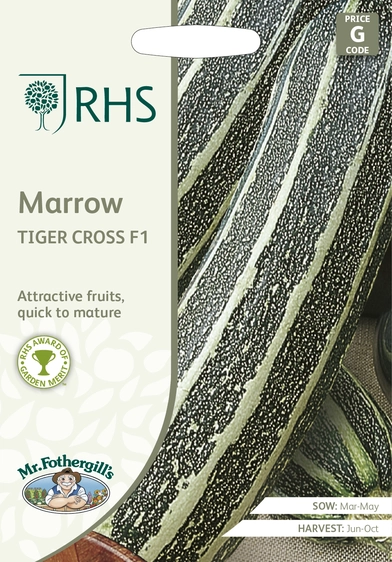 RHS Marrow Tiger Cross F1 Seeds - image 1
