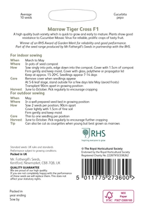 RHS Marrow Tiger Cross F1 Seeds - image 2