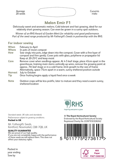 RHS Melon Emir F1 Seeds - image 2