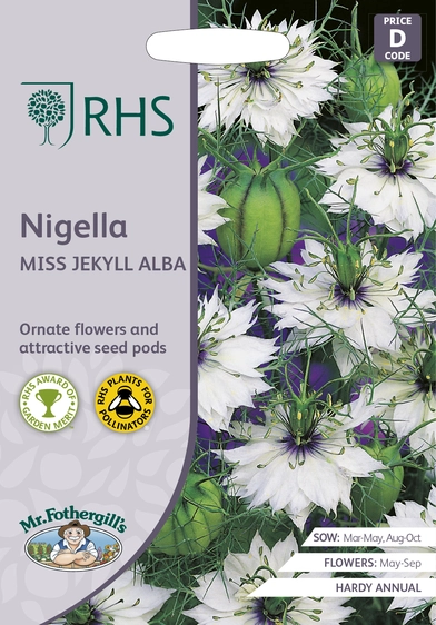 RHS Nigella Miss Jekyll Alba Seeds - image 1
