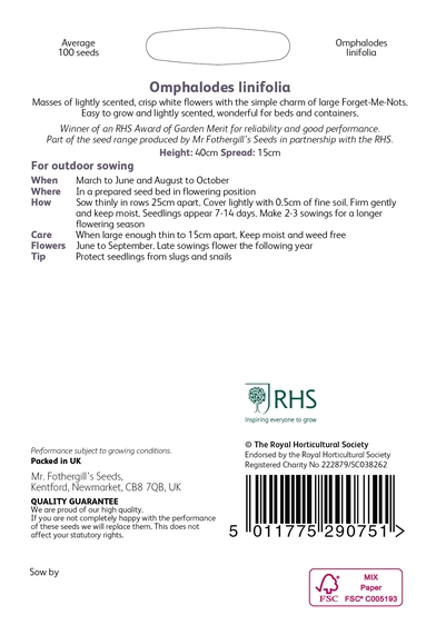 RHS Omphalodes linifolia Seeds - image 2