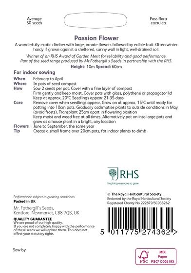 RHS Passion Flower Seeds - image 2